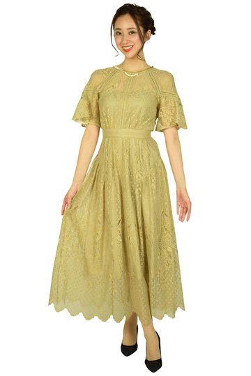 SNIDEL バックシャンイエロードレス (S〜M) をレンタル - 結婚式