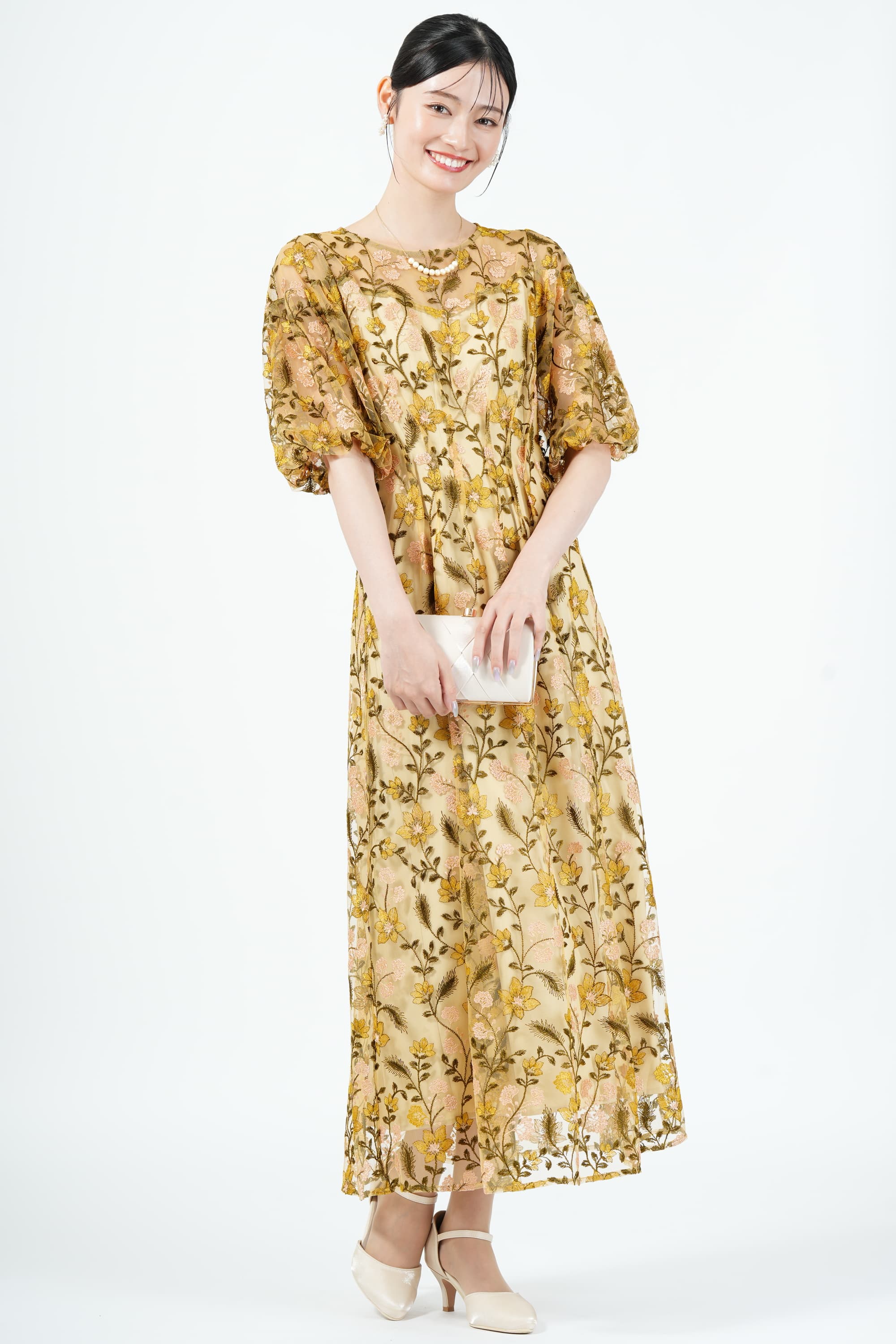 Dorry Doll ブルーミーフラワーイエロードレス (M) をレンタル - 結婚