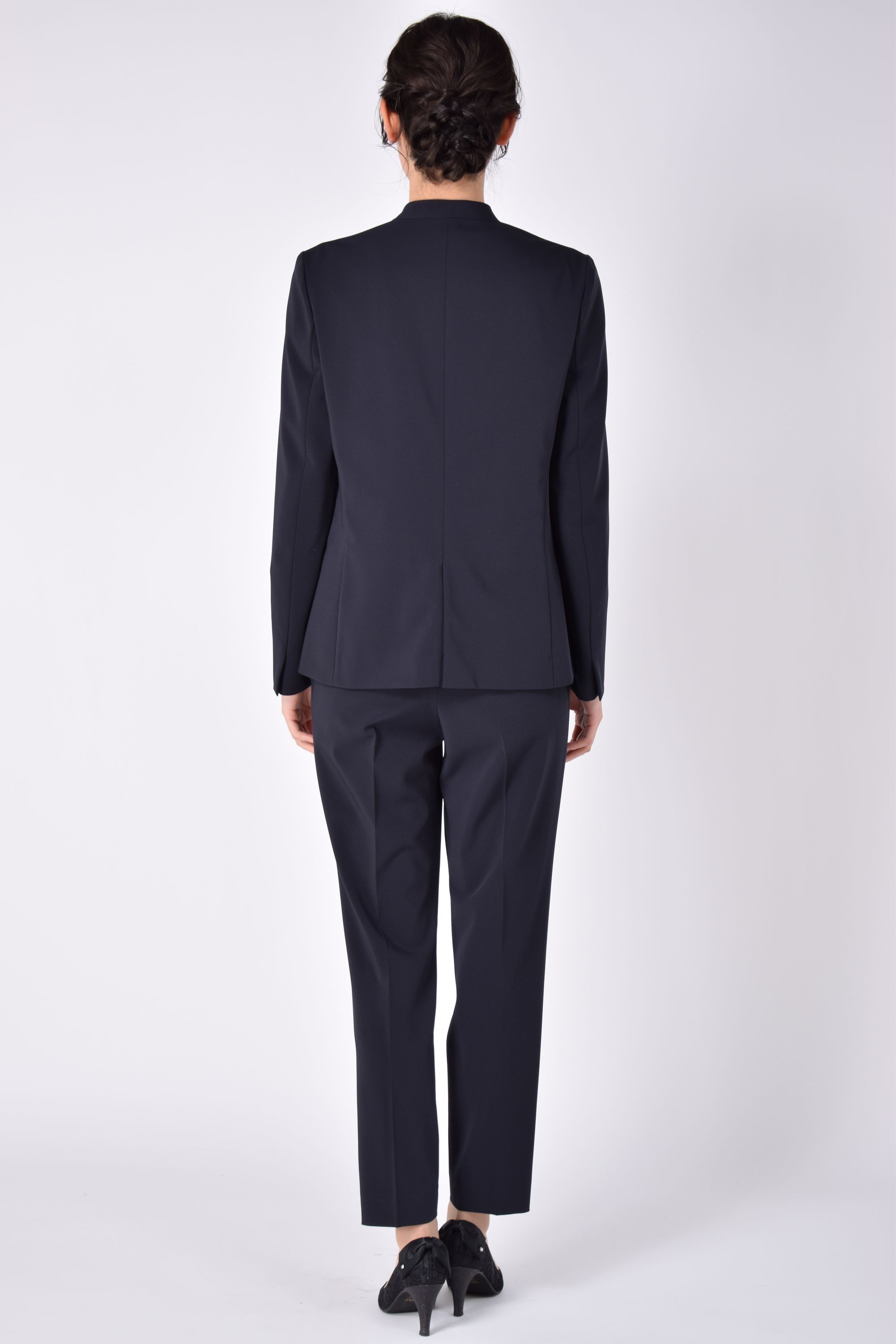 UNITED ARROWS green label relaxing ノーラペルジャケット×ネイビー