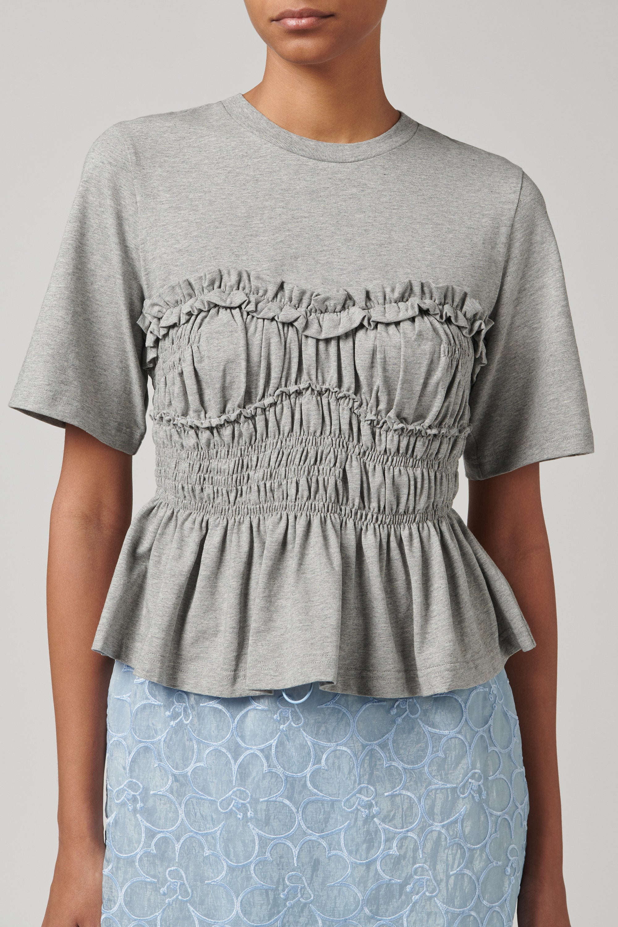 Cecilie Bahnsen Grey Vilde Jersey T-Shirt