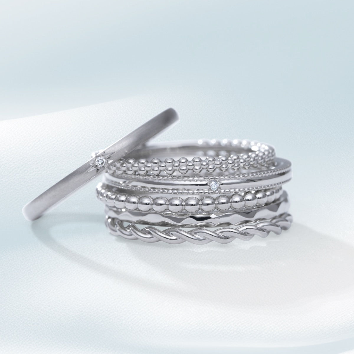 プラチナ900renoma ツイストデザインリング 11号 17号 ツイスト