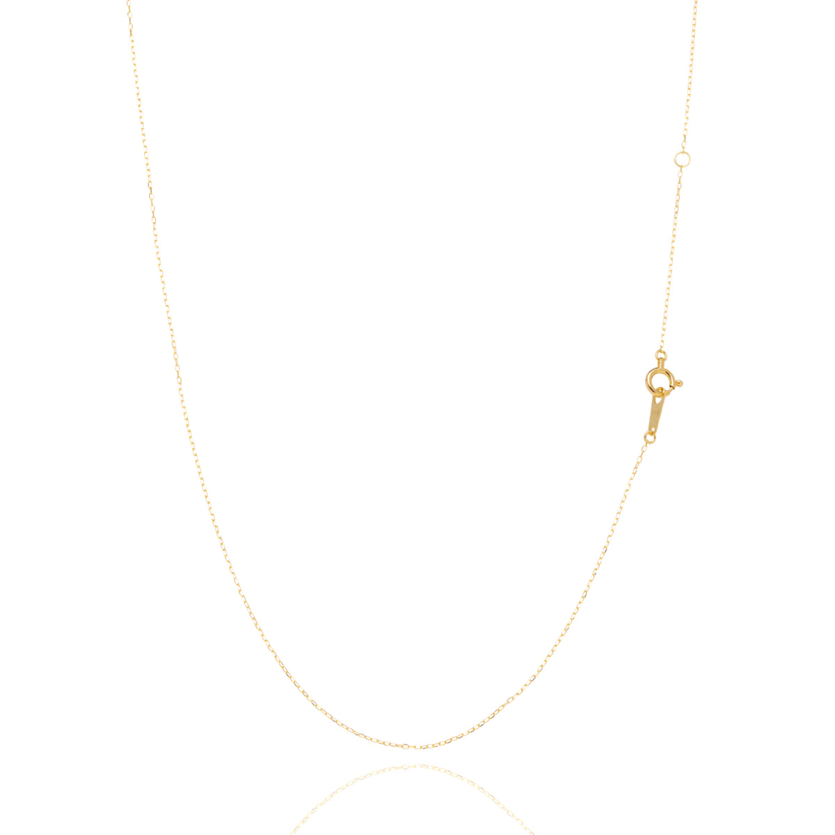 あずきチェーン ネックレス K18YG イエローゴールド 45cm 幅0.5mm