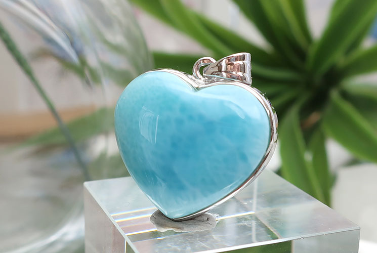 ラリマーのSV925ハートペンダント - パワーストーンのFairy Kiss(21