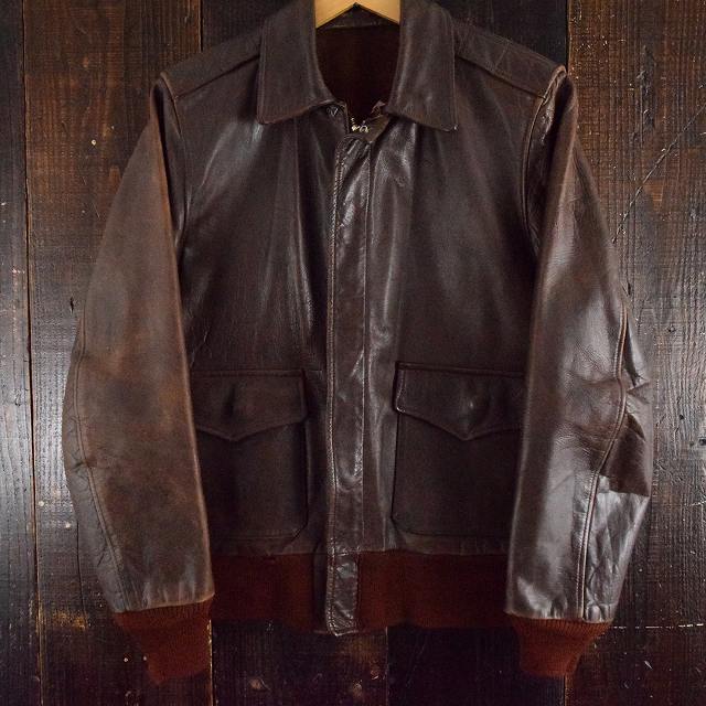 VINTAGE A-2タイプ レザーフライトジャケット革ジャン 本革