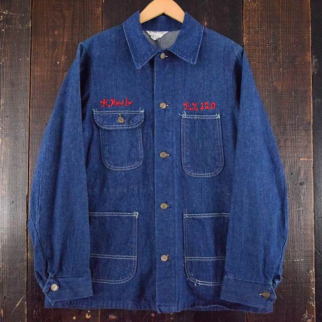 60's〜70's Key IMPERIAL チェーン刺繍 デニムカバーオール 60年代 70