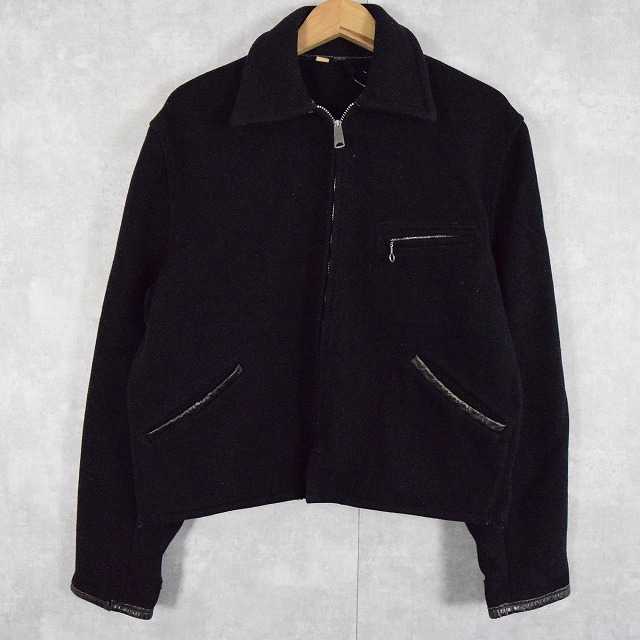 50年代 50s キングオーウェア 黒 フルジップ │ヴィテージ古着屋Feeet