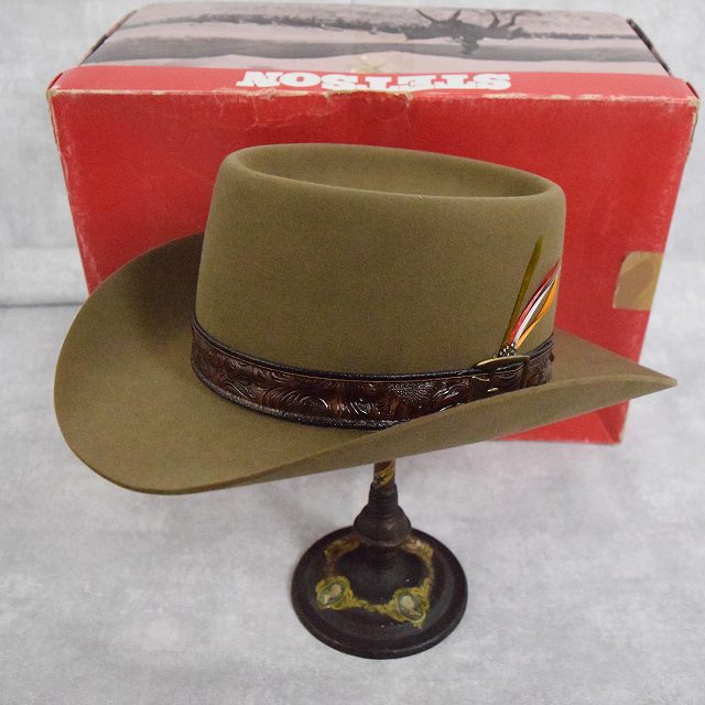 60年代 ステットソン ウール フェルト ビーバー ブラウン カウボーイ