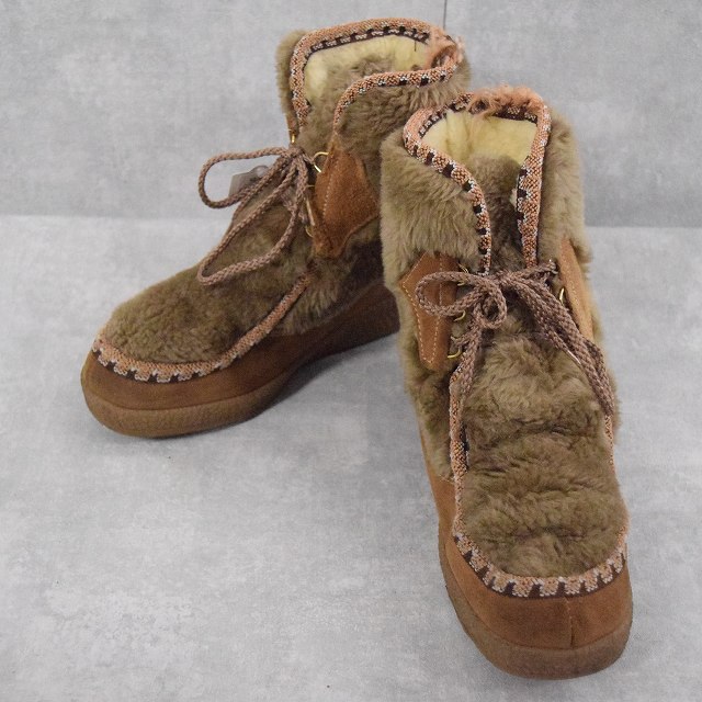 70s 70年代 スノーランド エスキモー 民族 ファーブーツ 毛皮 SNOWLAND