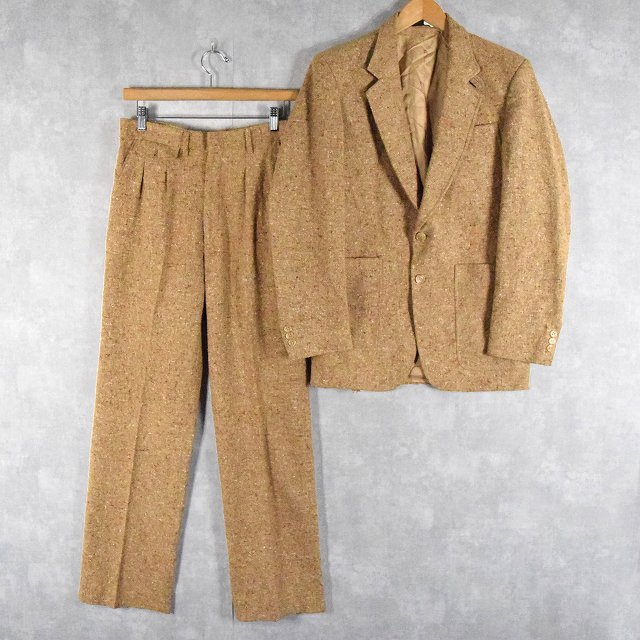 80年代 80s ベージュ ウール セットアップ │ヴィテージ古着屋Feeet
