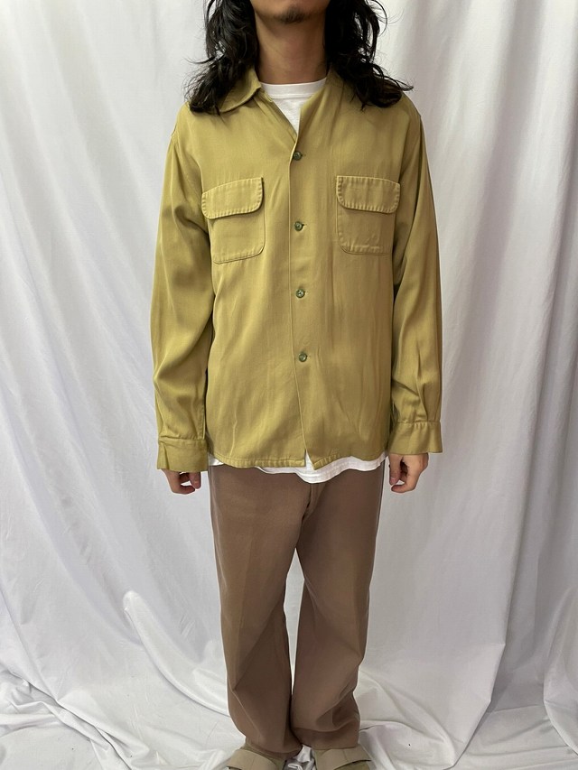 50年代 50s タウンクラフト ペニーズ 開襟 長袖 │ヴィテージ古着屋