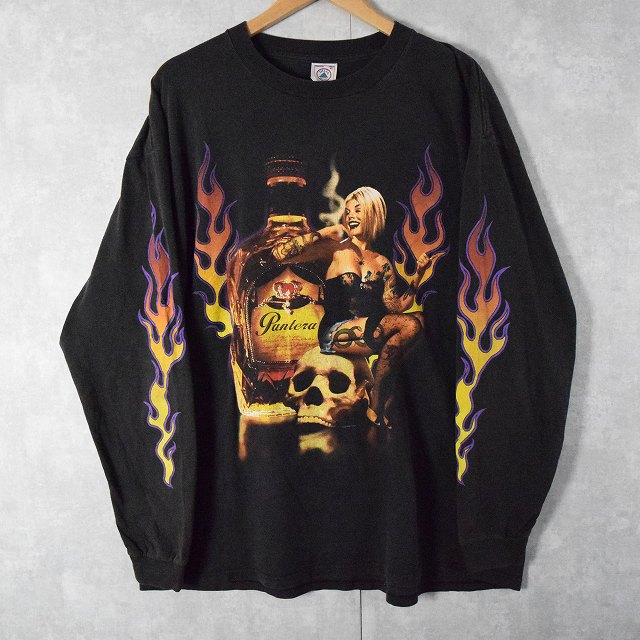 2000年代 2000s パンテラ 音楽 バンT 長袖 Tシャツ ブラック 黒