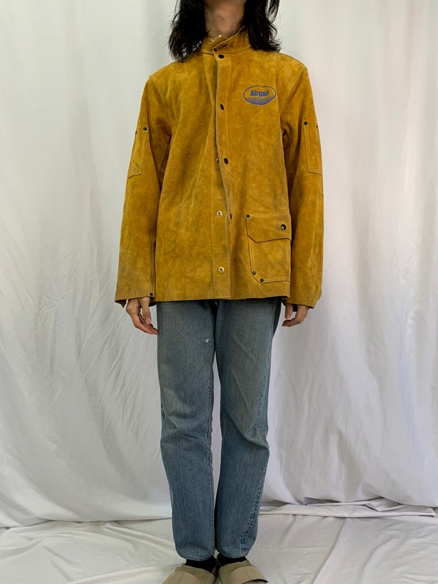 溶接工 マスタード からし スウェード ワーク │ヴィテージ古着屋Feeet