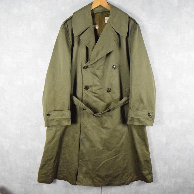 50年代 50s アメリカ軍 米軍 ロングコート カーキ | ビンテージ古着屋