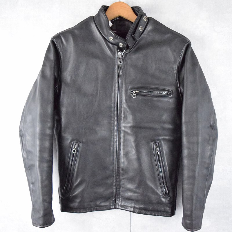 80年代 80s 90年代 90s アメリカ製 ショット レザージャケット 黒