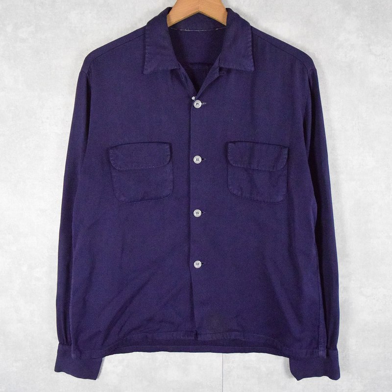 50年代 50s 紺 ネイビー 長袖 開襟 | ビンテージ古着屋Feeet 通販