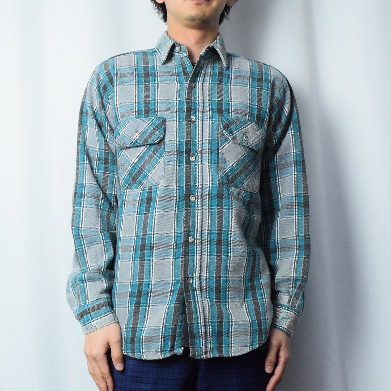 70s 80s 70年代 80年代 ファイブブラザー 長袖 アメリカ製 青