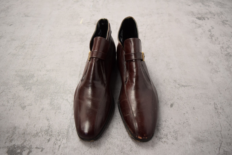 70s 80s 70年代 80年代 フローシャム 茶色 ブラウン レザーシューズ