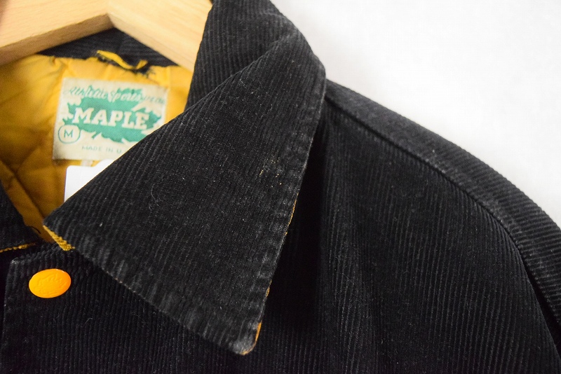 80s 80年代 黒 ブラック アメリカ製 ジャケット メープル | ビンテージ