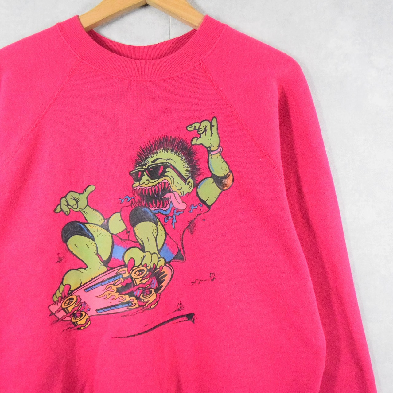 80s 80年代 タルテックス アメリカ製 スケボー ピンク トレーナー