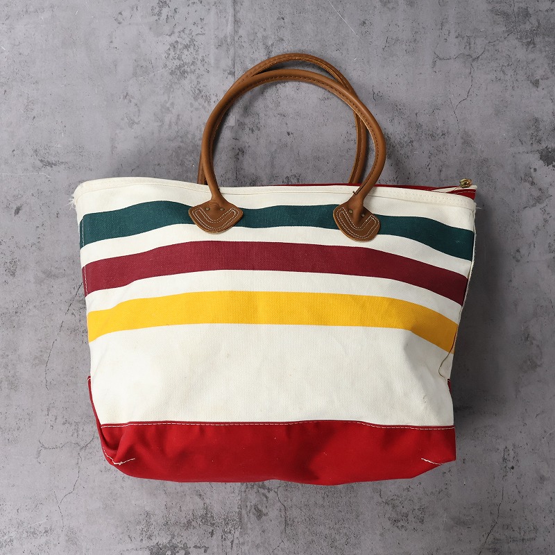 90s 90年代 ボーダー柄 エルエルビーン トートバック ハドソンズベイ