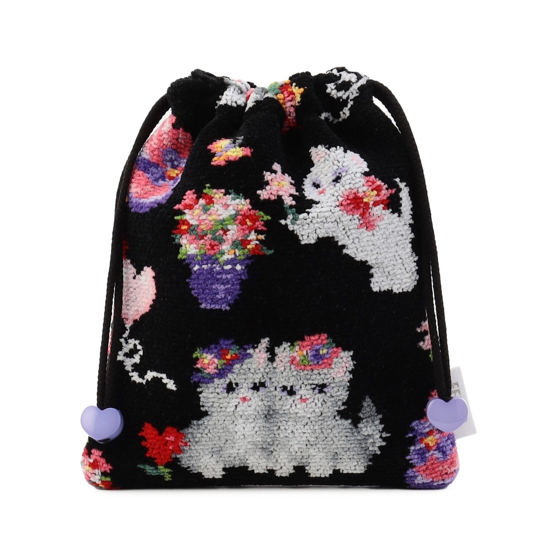 モンプティシャ 巾着 MCH-260375（WEB限定）(ブラック): FEILER