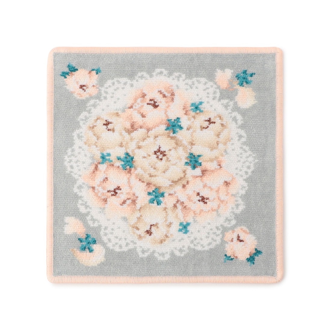 ホーリーピオニー ハンカチ（WEB限定）(シルバーグレー×ペール