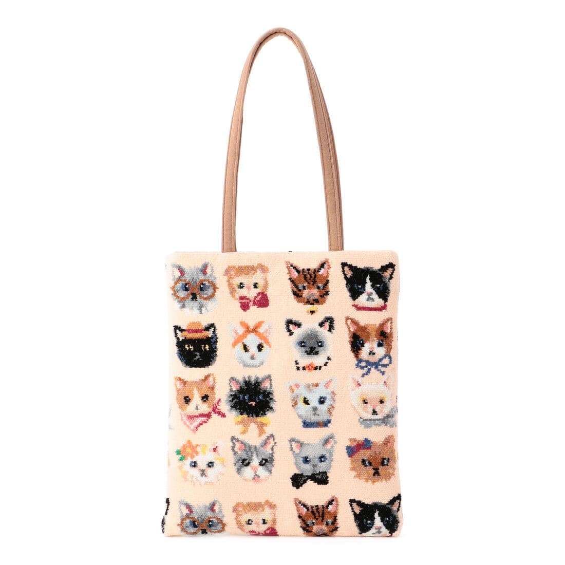 ラブラリープリティーキャッツ トートバッグ L/LCT-213098(ペール