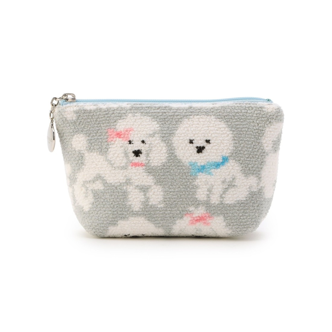 モフモフワンチャン 舟型ポーチS L/MWC-257363(シルバーグレー