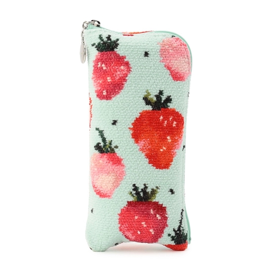 ストロベリードット メガネポーチ L/STD-260093(ペールグリーン