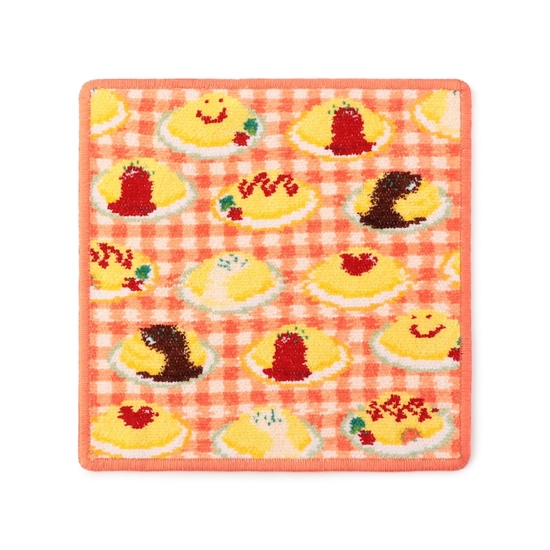 ハッピーオムライス ハンカチ(アプリコット×イエロー): LOVERARY BY