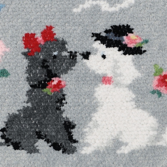 モンプティルル ハンカチ(ライトグレー×レッド): FEILER｜フェイラー