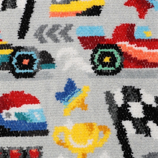 ラブラリーサーキット ハンカチ（WEB限定）(シルバーグレー×ホワイト