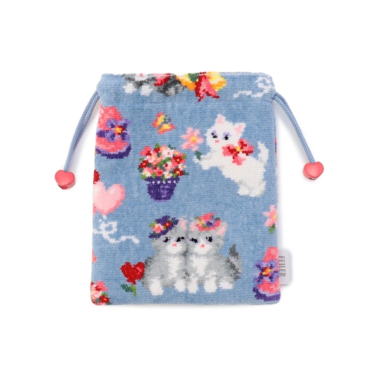 モンプティシャ 巾着 MCH-260375(ライトブルー): FEILER｜フェイラー