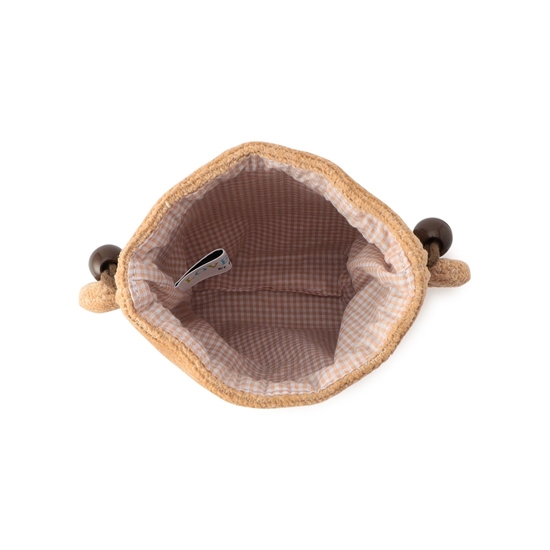 ドアップテディ 耳付き巾着 L/DUT-243242(ベージュ): LOVERARY BY