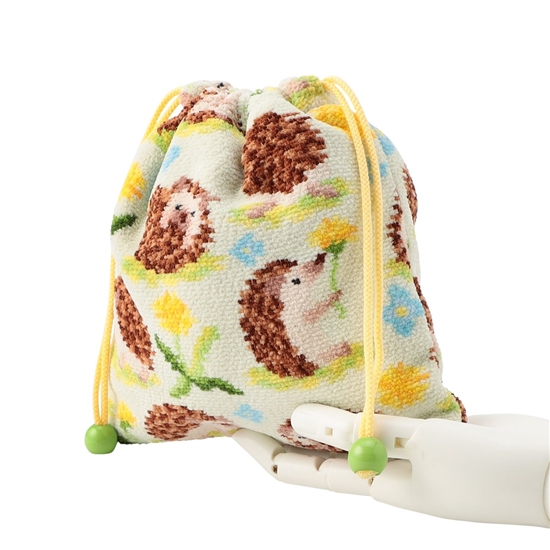 チクチクハリネズミ 巾着 L/CCH-233024(ペールグリーン): LOVERARY BY