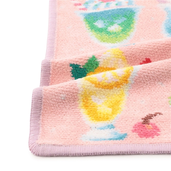 ラブラリーパーラー ハンカチ（WEB限定）(ペールピンク×パープル