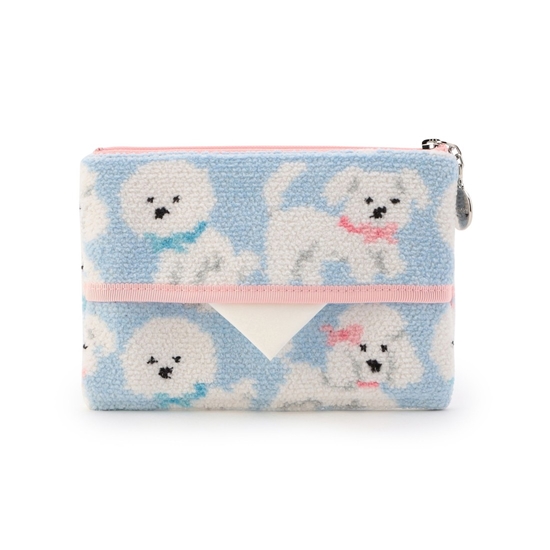 モフモフワンチャン ティッシュポーチ L/MWC-257364（WEB限定）(ペール
