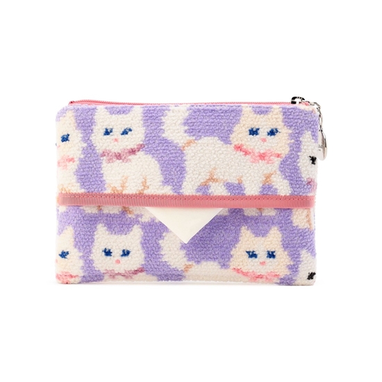 モフモフネコチャン ティッシュポーチ L/MNC-260281（WEB限定）(ペール