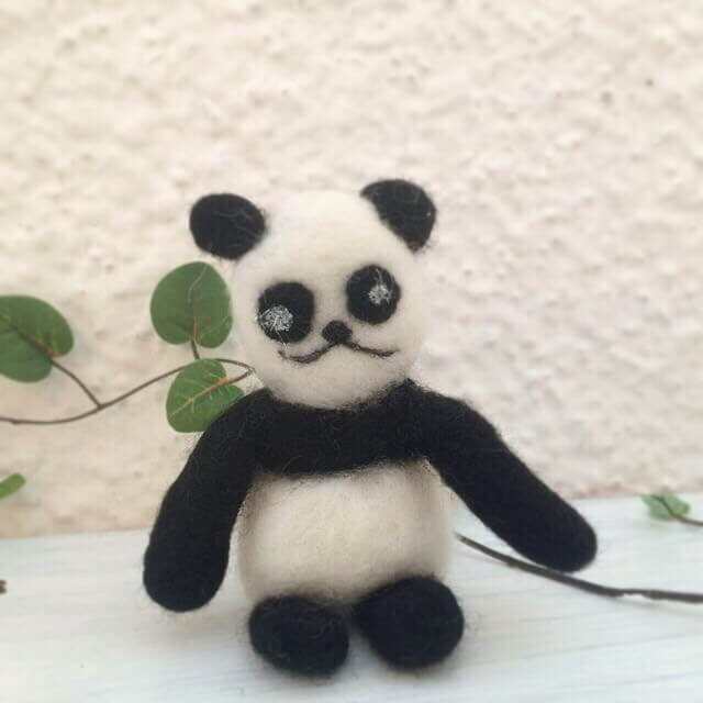 羊毛フェルトの「パンダ」作品レポート | 東京・学芸大学駅の羊毛