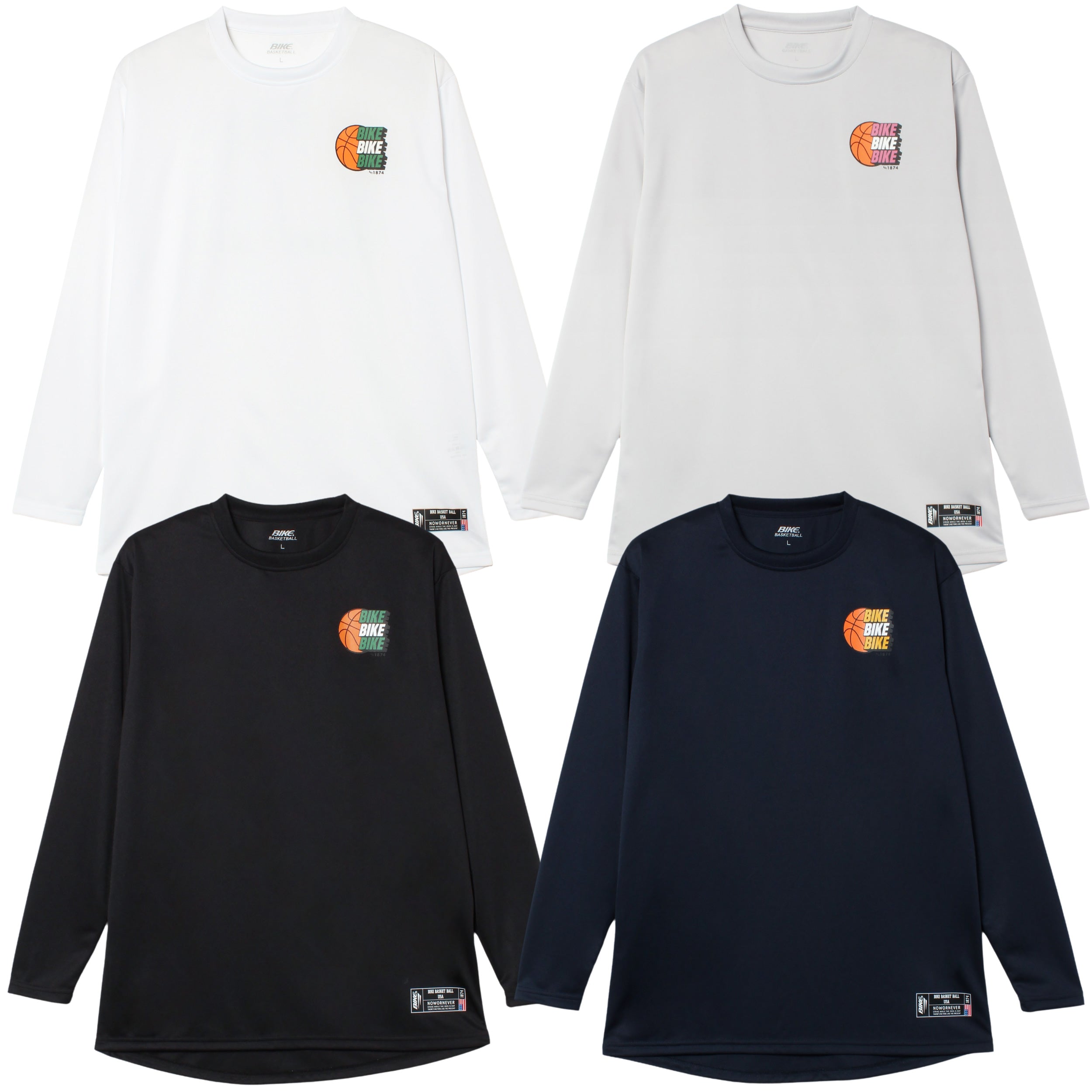 BIKE バイク バスケットボール バスケ メンズ 長袖 プラクティス T