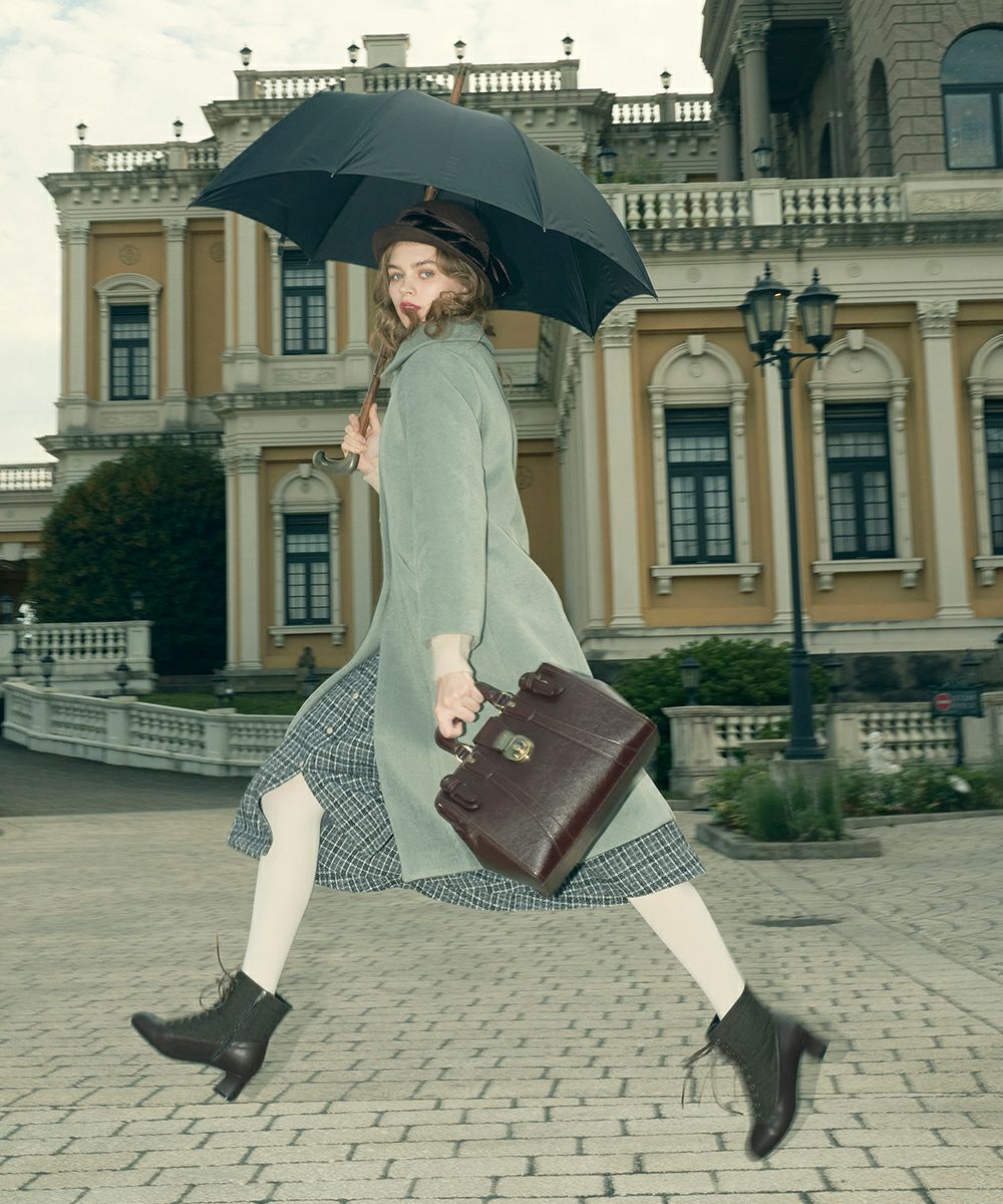 ローズプリント釦レトロカラーコート/an another angelus [43BD03j005