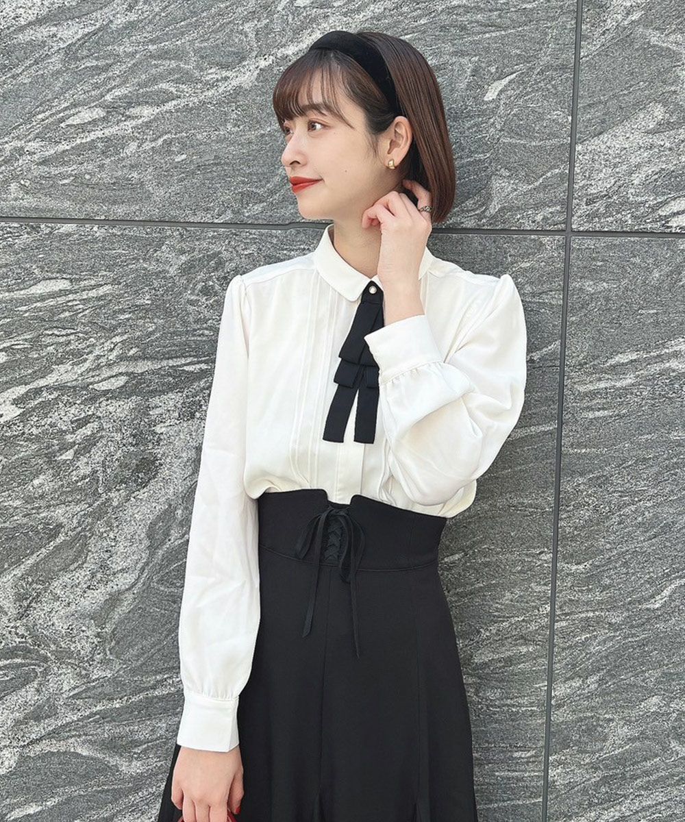 多重リボンタイ付きブラウス/an another angelus [48BF02j019] | F