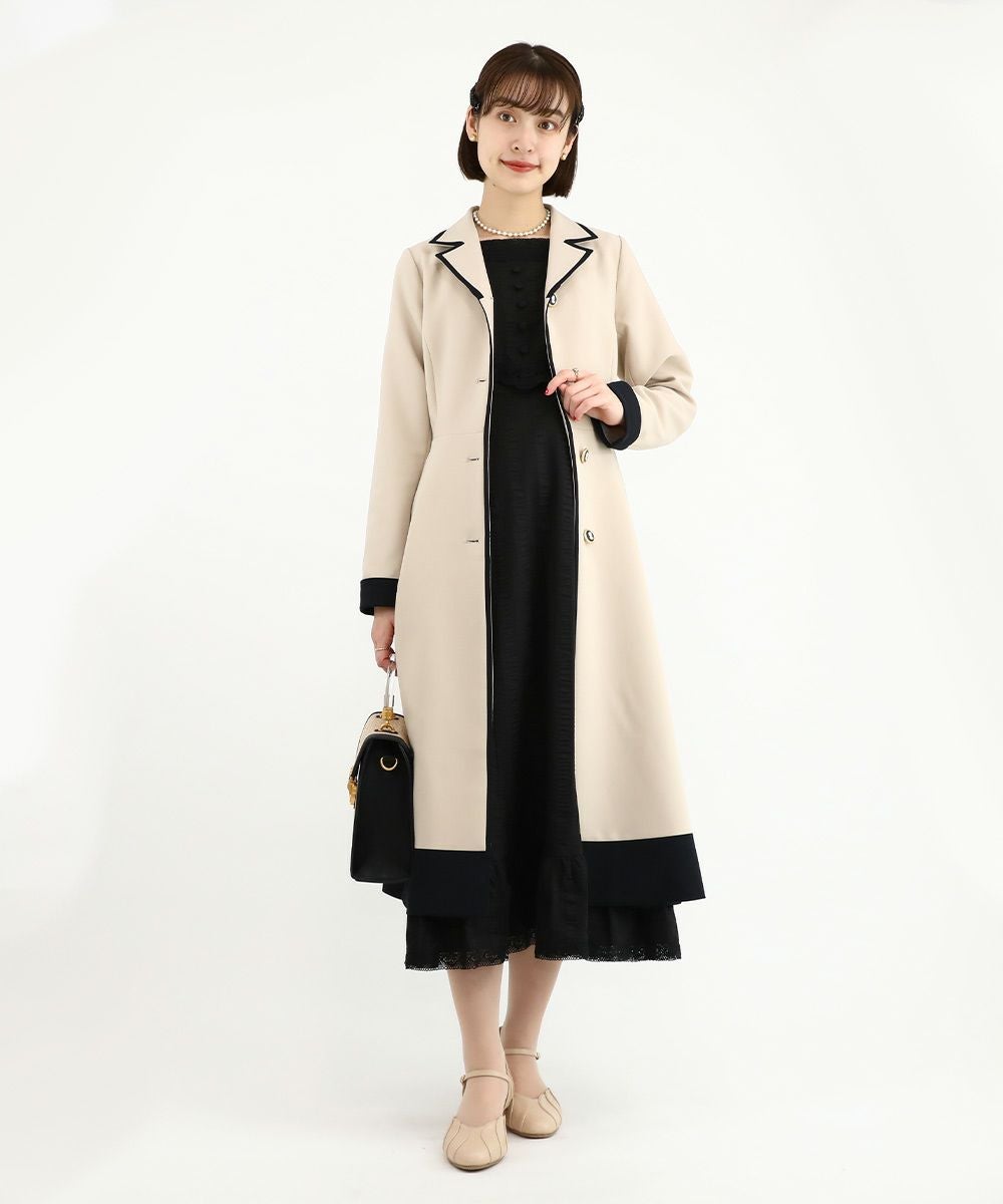 カメオ釦バイカラーコート/an another angelus [49BD03j001] | F i.n.t