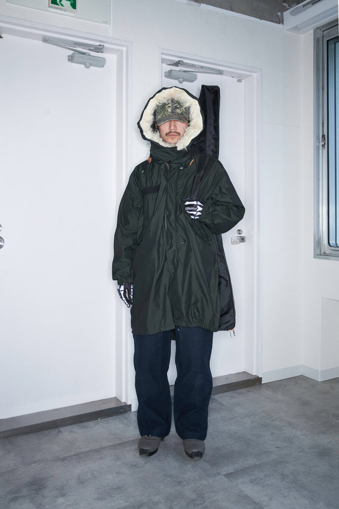 M-65 Fishtail Over-Dyed with Hood Black フード付き モッズパーカー