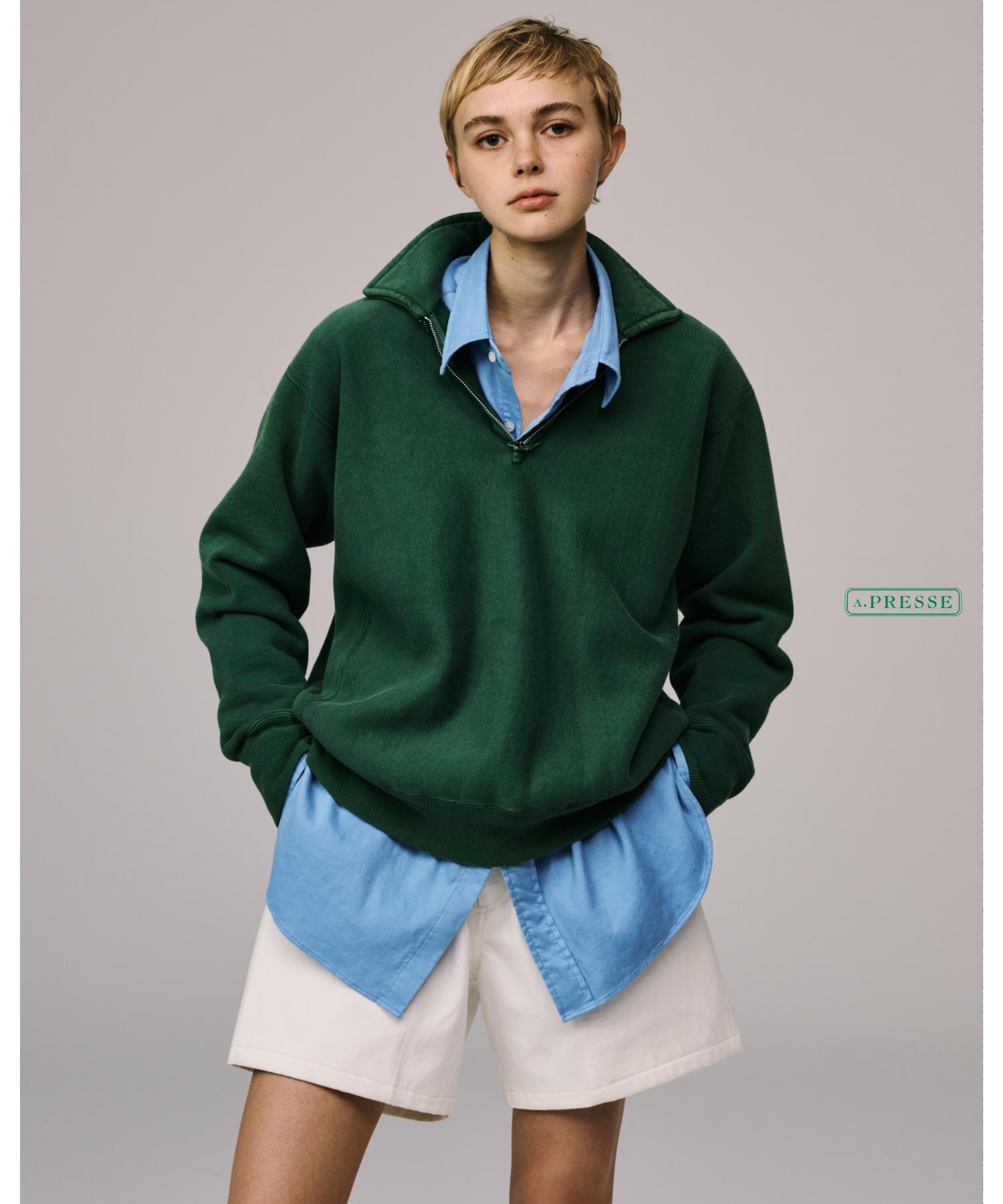 A.PRESSE Vintage Half Zip Sweat Shirt 3