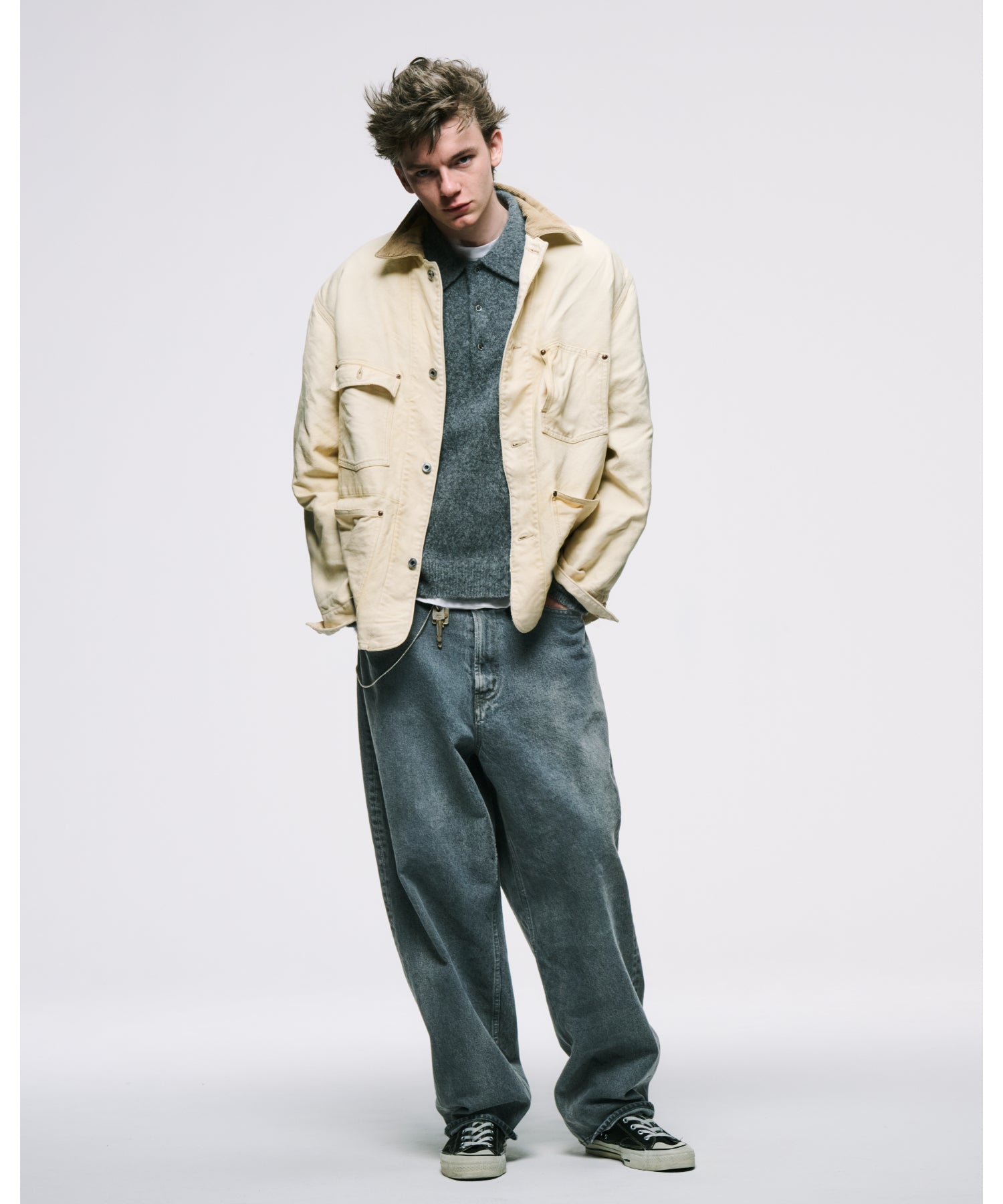 Vintage Silk Hemp Coverall Jacket - A.PRESSE (アプレッセ) - outer