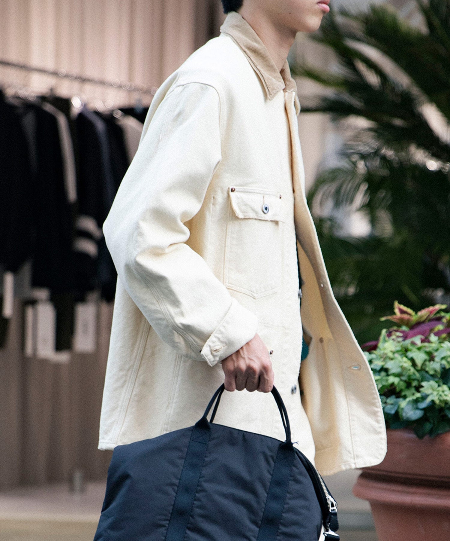 Vintage Silk Hemp Coverall Jacket - A.PRESSE (アプレッセ) - outer