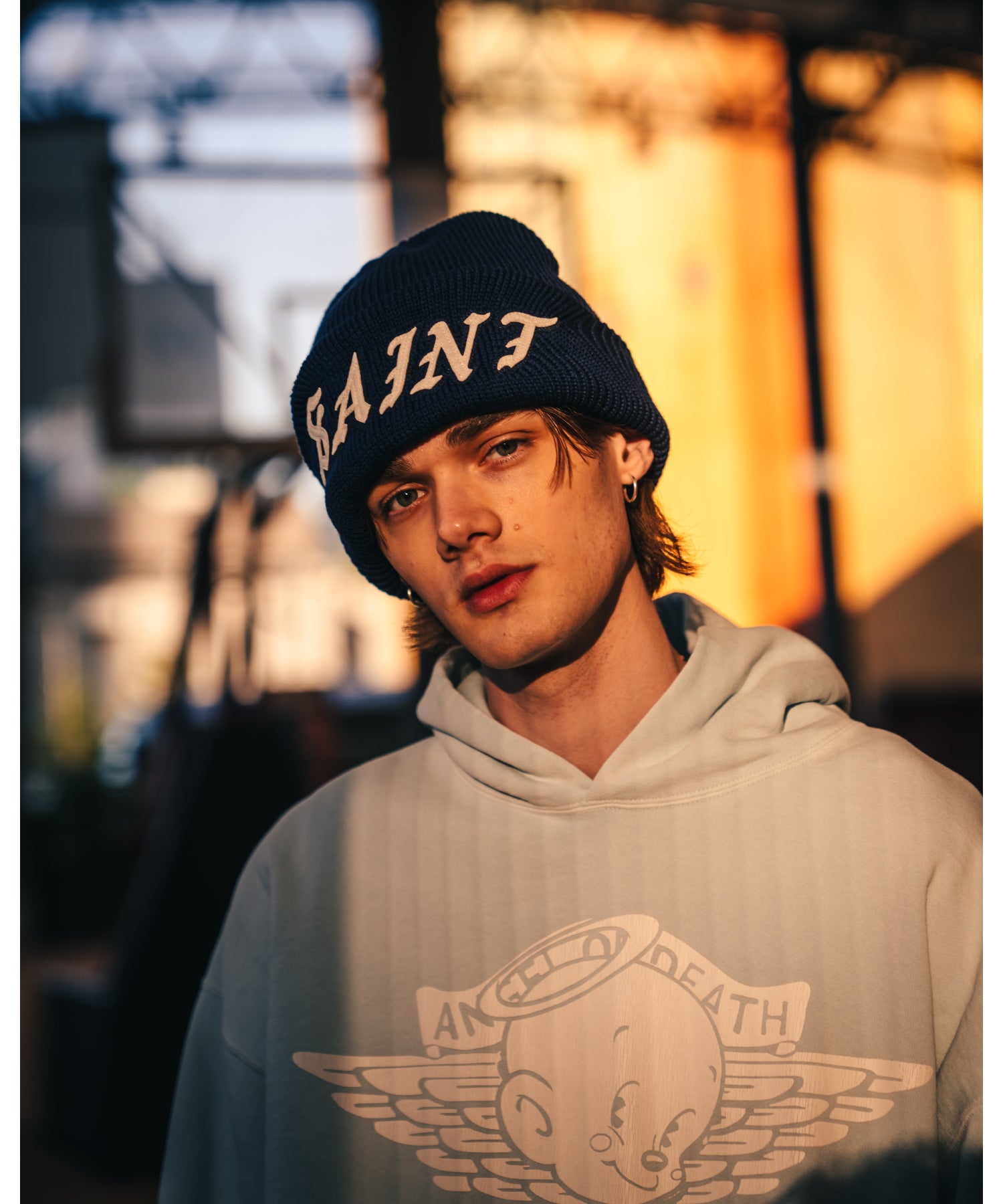 KNIT CAP / SAINT / NAVY - SAINT MXXXXXX (セントマイケル) - cap