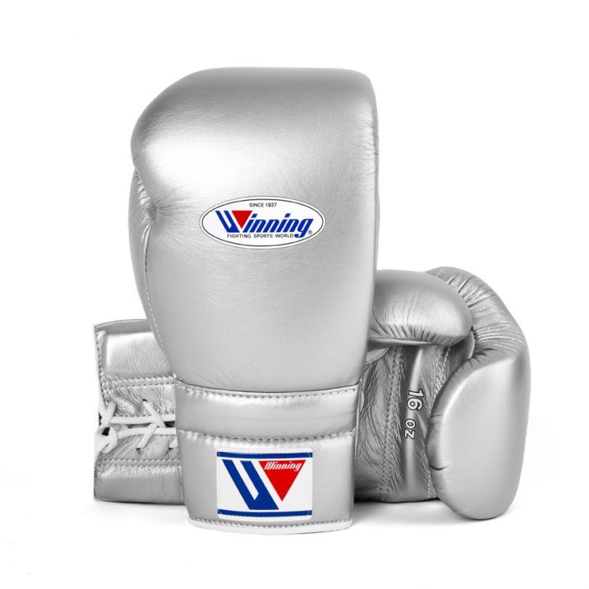 WINNING JAPAN BOXING MS TRAINING GLOVES - SILVER LACE – FIGHT 2 FINISH