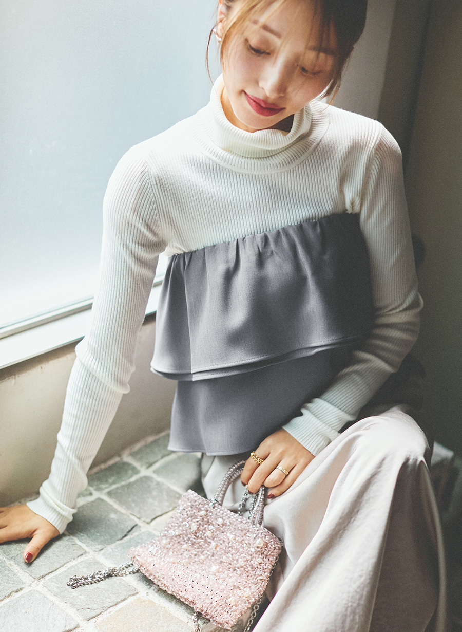 吉田理紗さんコラボ】ラッフルデザインビスチェ｜LOUNIE（ルーニィ